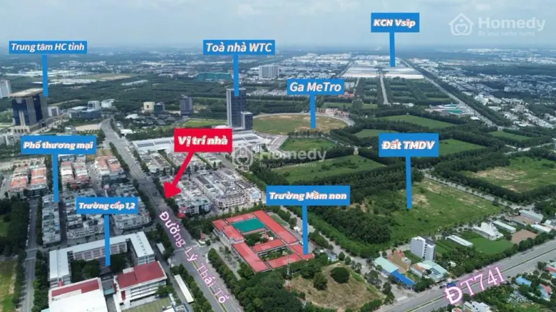Bán Nhà Mặt Tiền Đường Lý Thái Tổ Tp Mới Bình Dương