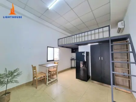 Cho Thuê Căn Hộ Gác Lửng Cửa Sổ Trời Full Nt - Gò Vấp