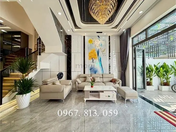 Nhà Mặt Tiền Đường Thông Dt:5,5X19M, Nở Hậu 5,9M, Trệt, 2 Lầu, S.thg