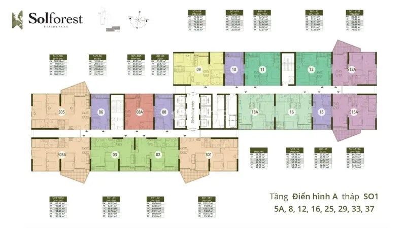 Bán Căn Hộ 2 Ngủ 1 Vệ Sinh , 52M2 Sử Dụng - Chung Cư Sol Forest Ecopark - Giá 3 Tỷ 750