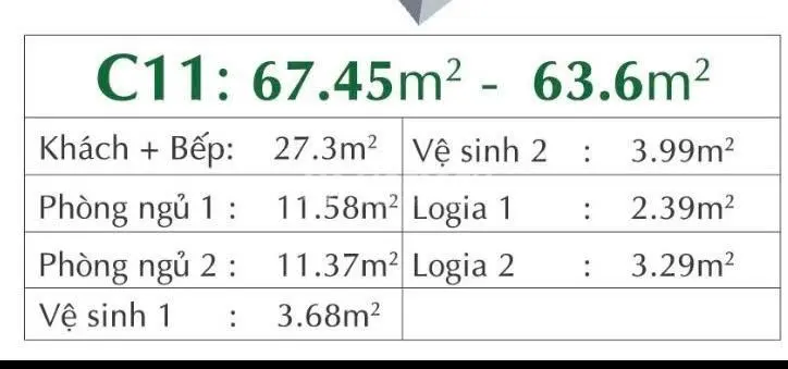 Bán Căn Hộ Chung Cư Eco City Việt Hưng Long Biên 64M2 2 Ngủ 2 Vs