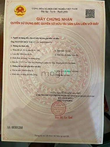 Bán Nhà Rộng Đẹp Hẻm Xe Hơi (4X16) 251/17 Lê Văn Thọ P8 Gò Vấp