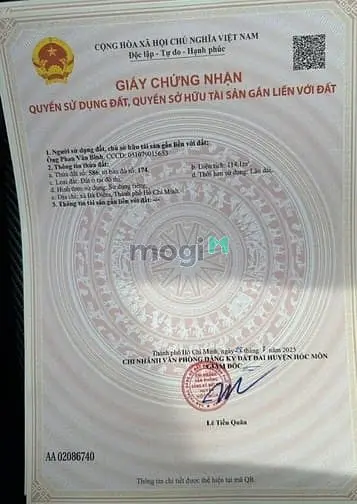 🆘 Đất 5 X 23M Mặt Tiền Đường Xtt6-2, Gần Đường Phan Văn Hớn Bà Điểm