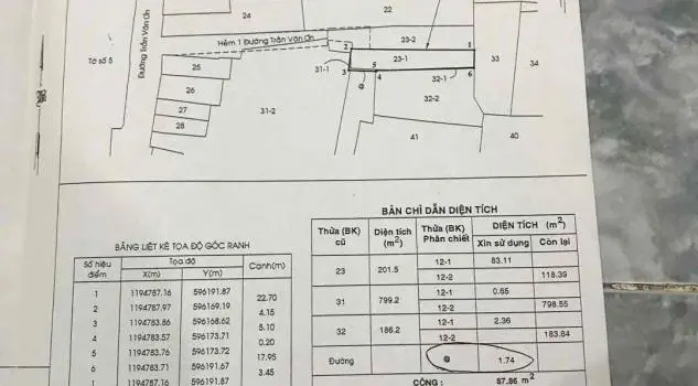 Nhà Thổ Cư 1/4 Trần Văn Ơn, Phường Tân Sơn Nhì, Quận Tân Phú, Hồ Chí Minh 88.0M²