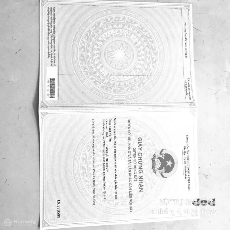 Người Thân Cần Bán Nhà Đường Nguyễn Bĩnh Khiêm, Đa Kao, Quận 1 19,5T