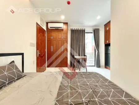 Cho Thuê Căn Hộ Studio – Cửa Sổ & Ban Công – Full Nội Thất