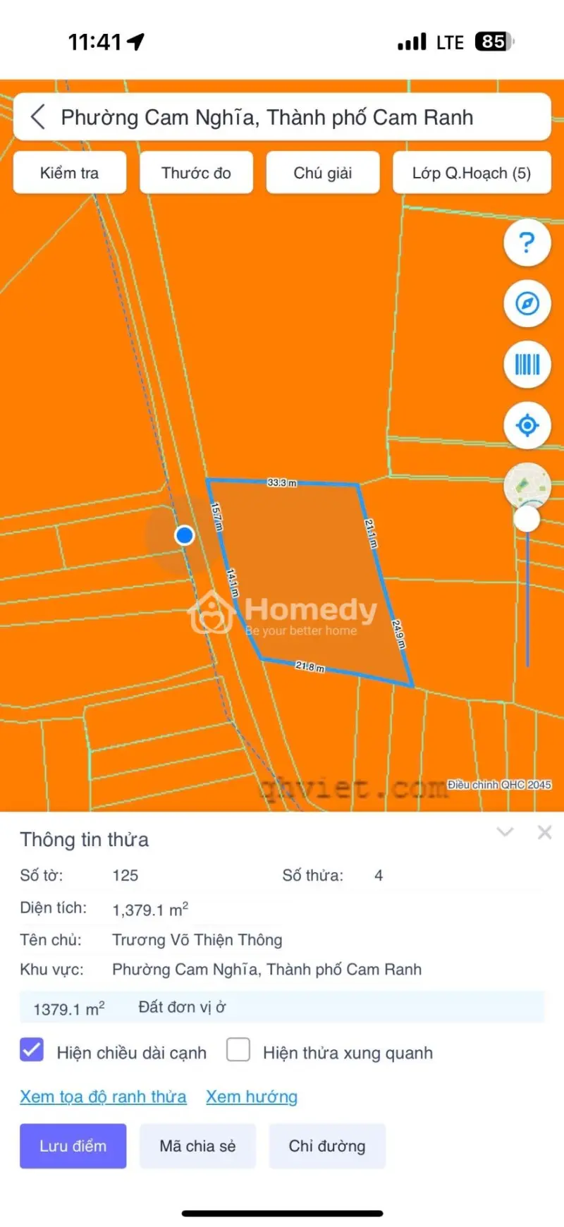 Bán Đất Mặt Tiền Đường Hà Huy Tập, Cam Ranh, Diện Tích 1379,1M2, Phân Chia Được 8 Lô, Đường Đẹp