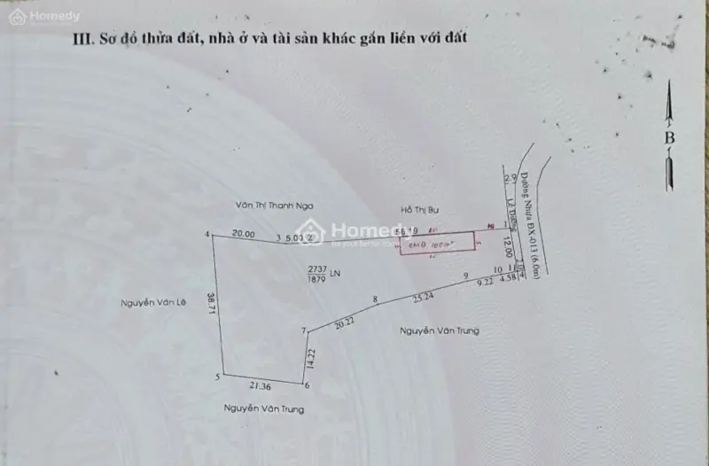 Chính Chủ Bán Lô Đất 1.879M2, Phú Mỹ, Tdm, Phù Hợp Xây Khách Sạn, Biệt Thự. Sẵn Thổ Cư