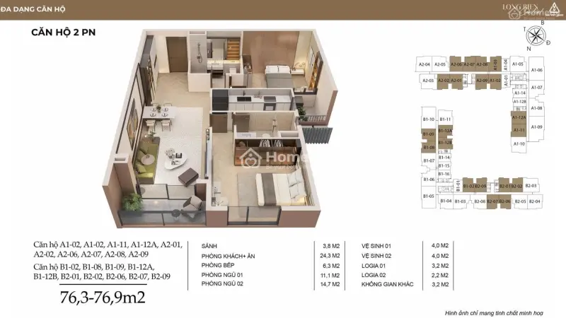 Chính Chủ Bán Gấp Căn 2N Nội Khu Long Biên Central- Bán Không Chênh Chỉ 8.6 Tỷ. Lh: 0976493***