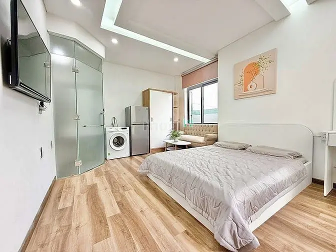 Studio 35M2 Đầy Đủ Nội Thất Máy Giặt Riêng Ban Côngco.opmart Nhiêu Lộc
