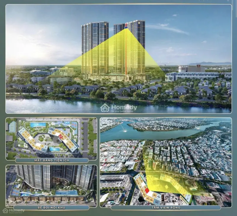 Độc Quyền Căn Hộ 2Pn View Pháo Hoa Tại Masteri Rivera Đà Nẵng - Giá 5,Xtỷ Tầng Cao Toà A