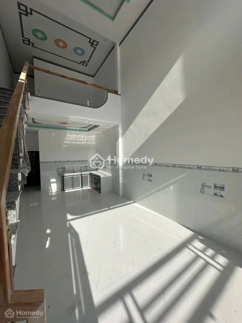 Nhà 1 Trệt 1 Lầu(4X10)Nở Hậu Làm Ăn Thuận Lợi Ngay Gần Cầu Lớn Hóc Môn Giá Chỉ 355Tr