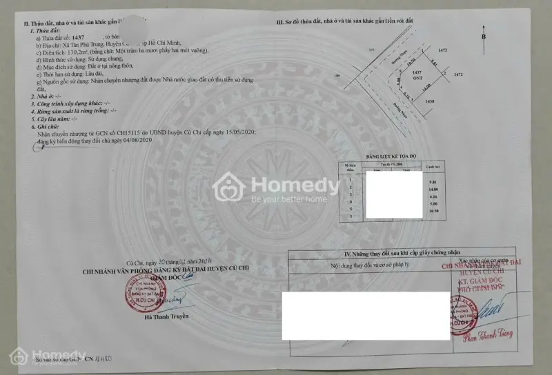 Lô Đất Đẹp Cần Bán Gấp - Củ Chi - Tân Phú Trung - Giá Thương Lượng