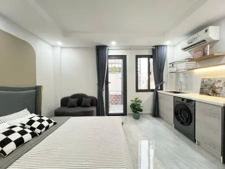 Căn Hộ 1 Phòng Ngủ Ban Công Rộng 40M2 Quận 7 , Gần Tdtu,Rmit, Lotte Q7