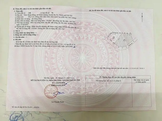 Lô Đất Ba Vì Có 23M Mặt Tiền Đường Nhựa