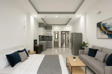 Cho Thuê Căn Hộ Bancol 40M Full Nội Thất Cao Cấp Ngay Vincom Phan Văn Trị, Kế Kdc Vạn Phúc City Mới