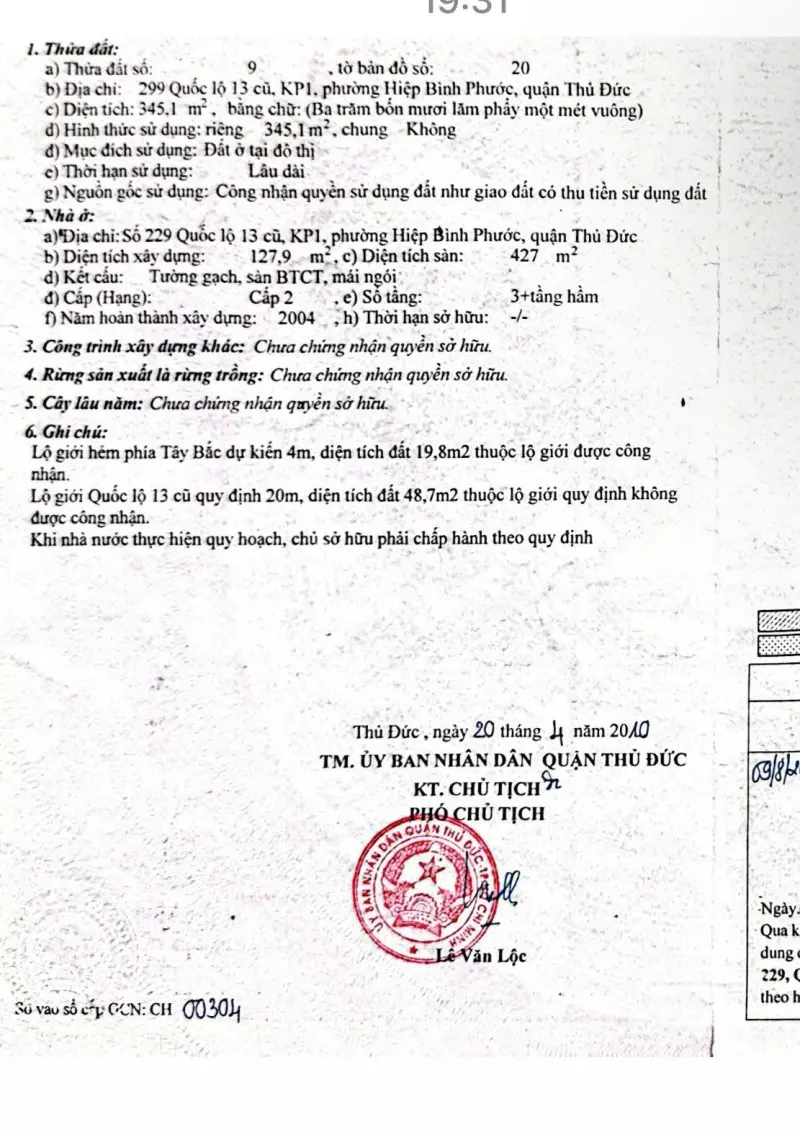 Bán Đất Mặt Tiền Quốc Lộ 13 Cũ Phường Hiệp Bình Phước Tp Thủ Đức