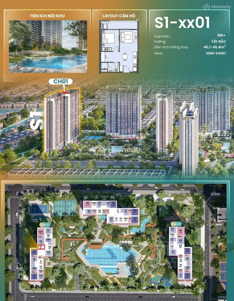 Căc 1Pn+ , 2Pn Hot Nhất Dự Án - Masterise Era Landmark Vinhomes Ocp3