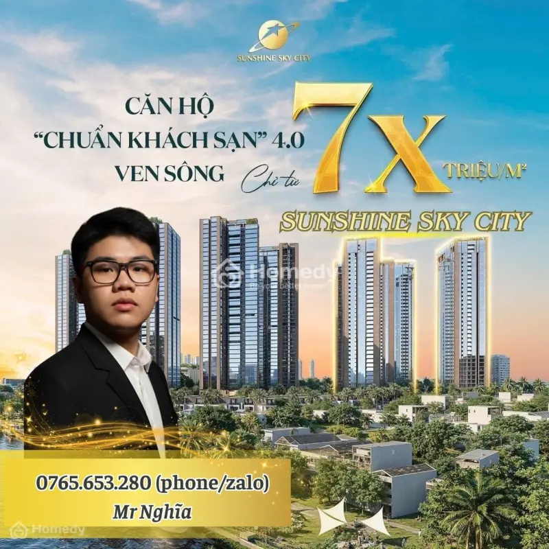 5 Tỷ 5 Nhận Ngay Căn Hộ Cao Cấp 2 Pn Liền Kề Phú Mỹ Hưng. Sunshine Sky City. Dòng Thu Lên Đến 25Tr