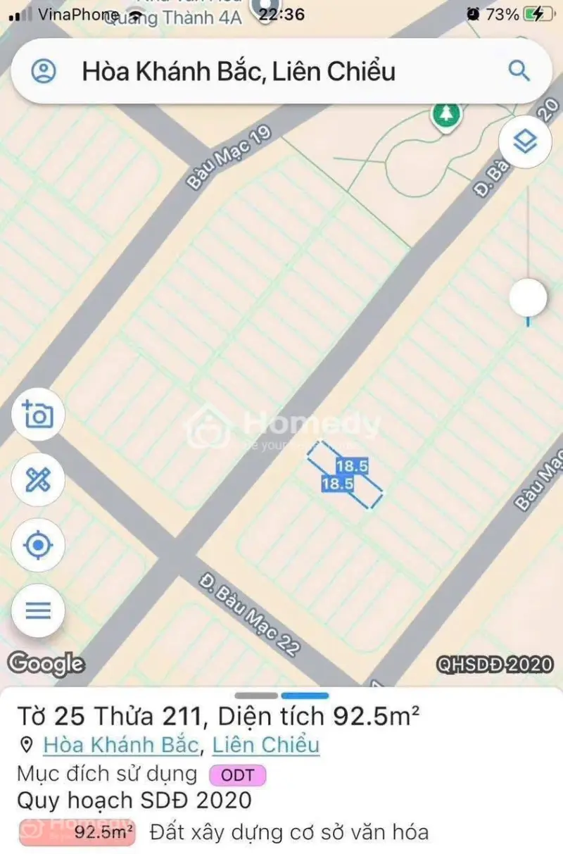 Bán Đất Đường Bàu Mạc 20 - Liên Chiểu - Đà Nẵng - Sát Đường Nguyễn An Ninh