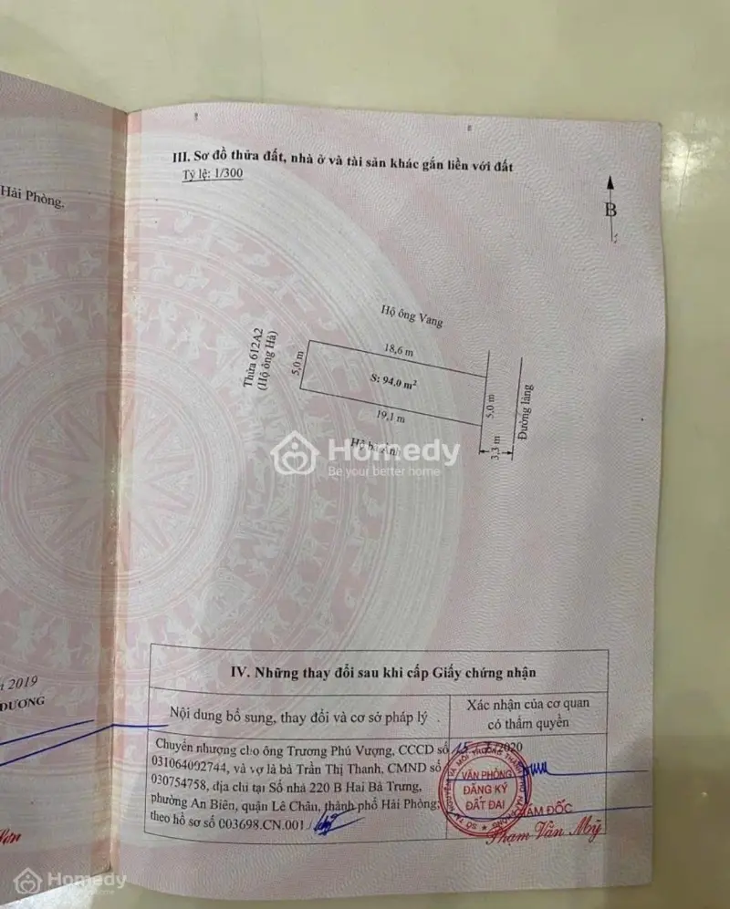 Bán 94M2 Đấy Vân Tra An Đồng An Dương Hải Phòng