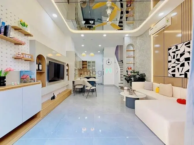 Bán Nhà Xây Mới Hẻm Xe Hơi Phan Huy Ích,P.12, 4,5 X 10, Giá 5.95 Tỷ Tl