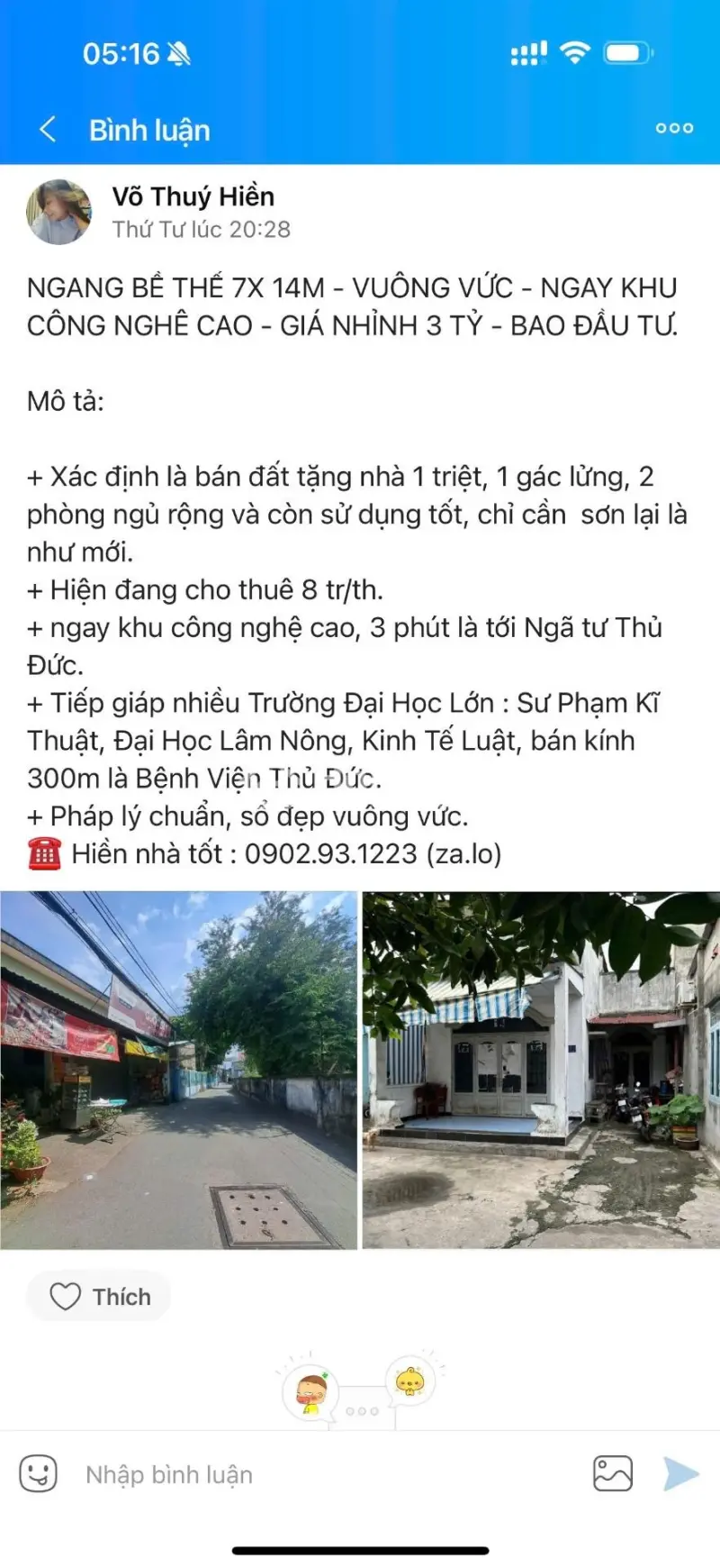 Ngang 7X 14M - Ra Đến Metro Chưa Tới 2Phut - Khu Công Nghệ Cao -Nhỉnh 3 Tỷ - Bao Đầu Tư.