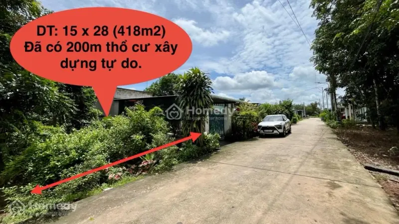 Đất Thổ Cư 15X28 Vuông Vứt Bến Cát (Tây Nam-Hcm) Bán Gấp