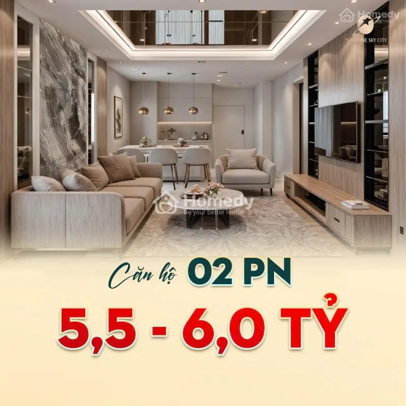 5 Tỷ 5 Nhận Ngay Căn Hộ Cao Cấp 2 Pn Liền Kề Phú Mỹ Hưng. Sunshine Sky City. Dòng Thu Lên Đến 25Tr