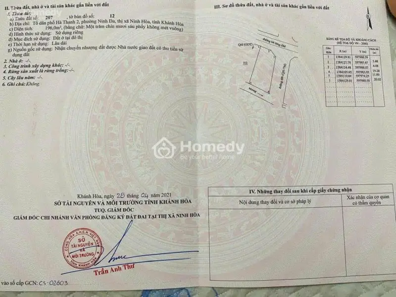 Bán Lô Đất Nở Hậu 2 Mặt Tiền Hà Thanh 2, Phường Ninh Hòa, Khánh Hòa