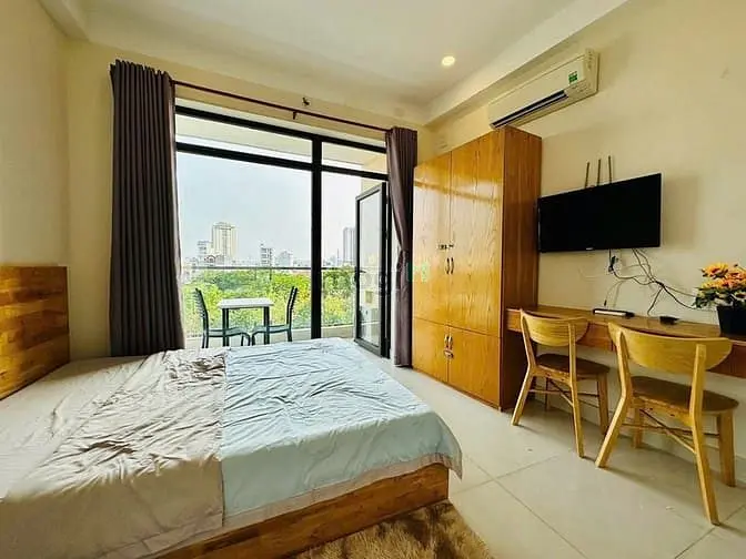 🌟Căn Hộ Tại Q4 Studio🌾Full Nội Thất 🌾Ban Công, View Sông 🌟