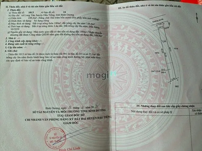 Bán Đất Mt Nhựa Long Tân Dầu Tiếng Xe Hơi Tới Nơi, Gần Kcn, Chỉ 590 Tr