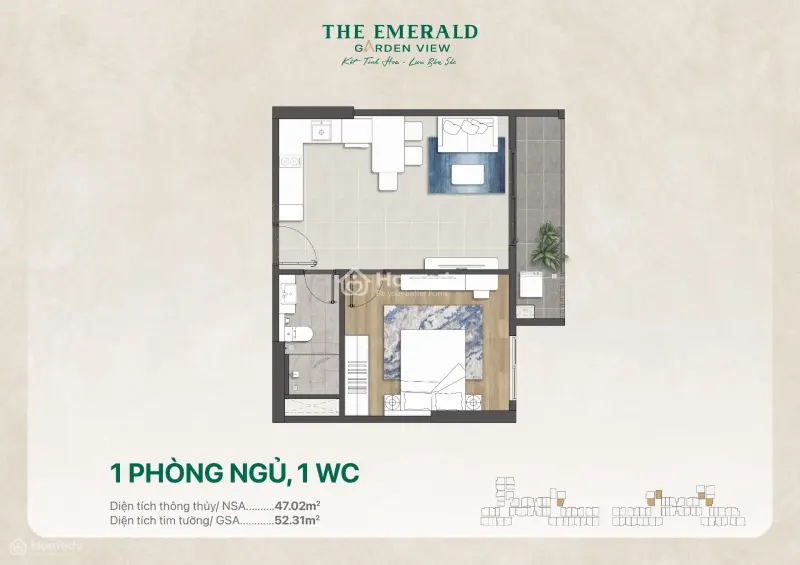 Booking 20Tr Giữ Căn View Đẹp Mảng Xanh Tại The Emerald Garden View