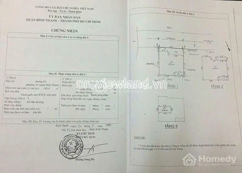 Bán Nhà Võ Oanh, Bình Thạnh – 115M², 1 Trệt 2 Lầu, Hẻm Xe Hơi, Giá 25 Tỷ