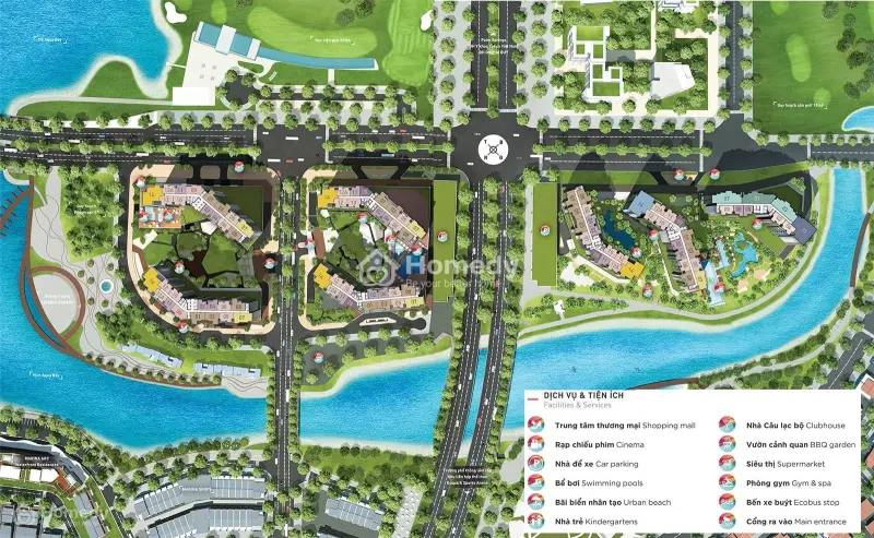 Giá Tốt - Bán 2 Ngủ 2 Vệ Sinh , Chung Cư Aqua Bay Ecopark - Giá 4 Tỷ 390