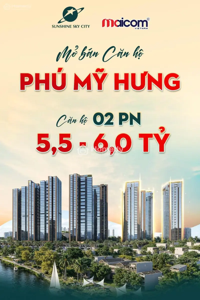 Nhận Booking Căn Hộ Cao Cấp Mới Tại Sunshine Sky City Quận 7, 70 Tr/M2, 3Pn, View Đông Nam Cực Đẹp