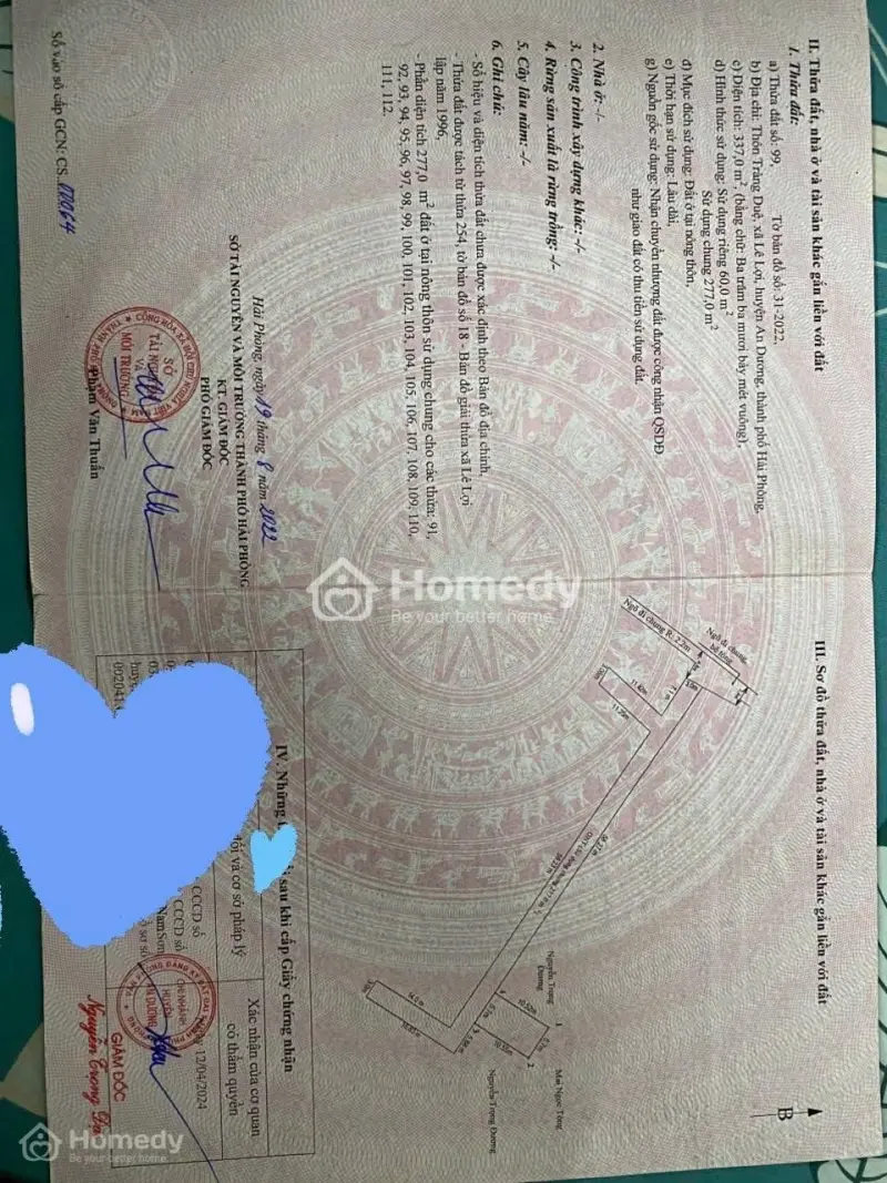 Bán Đất 60M2 Tdp Tràng Duệ Lê Lợi An Dương Hải Phòng