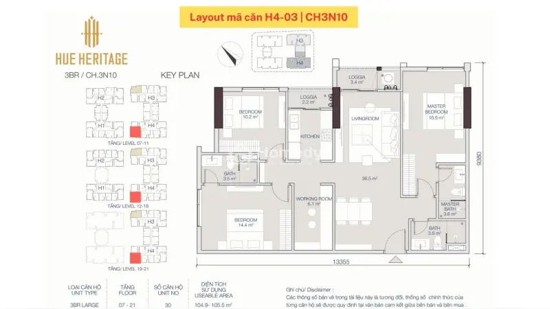 Căn 3Pn (104,8M2) - Mặt Tiền Đường Lê Hồng Phong - View Sông Hương. Sở Hữu Lâu Dài