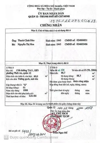 Quận 12, Bán Nhà C4 Thới An 11, Dt 5X18M Chỉ 5.26 Tỷ