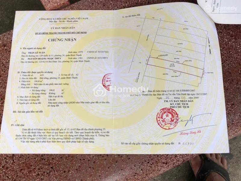 Cần Bán Gấp Lô Đất Đường Ung Văn Khiêm, Phường 25, Bình Thạnh, Tp Hồ Chí Minh