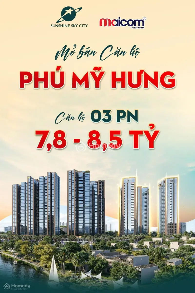 Nhận Booking Căn Hộ Cao Cấp Mới Tại Sunshine Sky City Quận 7, Dk 70 Tr/M2, 3Pn