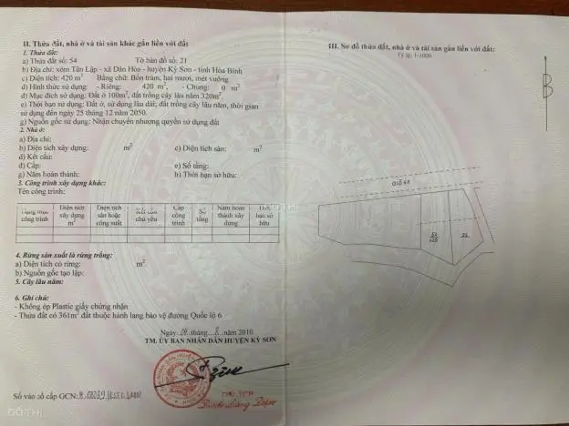 💥 Siêu Phẩm Hiếm – Đất Mặt Quốc Lộ 6, Kỳ Sơn – Hòa Bình