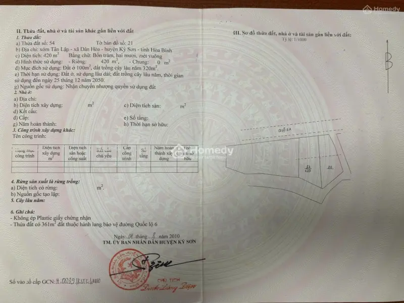 💥 Siêu Phẩm Hiếm – Đất Mặt Quốc Lộ 6, Kỳ Sơn – Hòa Bình 💥