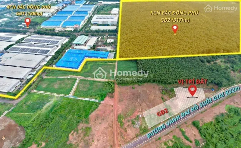 Chính Chủ Bán Đất Mặt Tiền Đường Nhựa 32M, Đối Diện Khu Công Nghiệp Bắc Đồng Phú, Tỉnh Đồng Nai