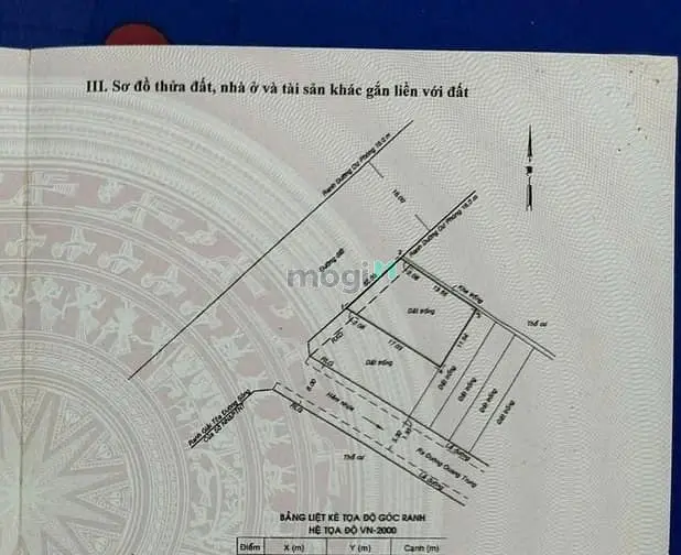 Gò Vấp, Đất Mặt Tiền Dự Án Bờ Kè Kênh Tham Lương Dt 12X18M 206M2 Thổ Ư