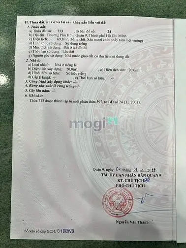 Bán Đất Đường 970 Nguyễn Duy Trinh ,Phú Hữu ,Q9 -70M2 .Giá 4 Tỷ 850