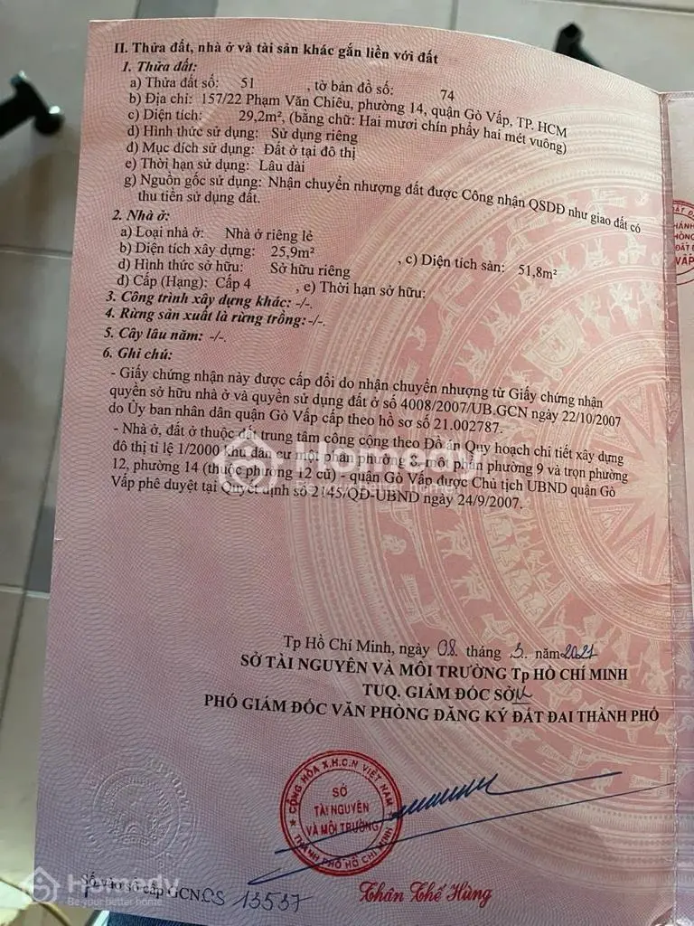 Bán Nhà 157/22 P14,Phạm Văn Chiêu Go Vấp Tphcm