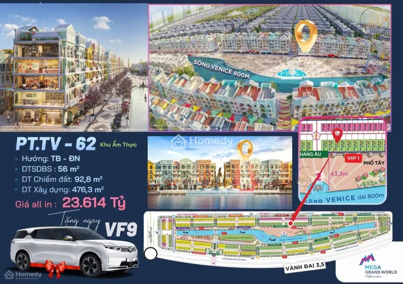 Shophouse Kinh Doanh 24/7 Tại Tổ Hợp Giải Trí Mega Grandworld Hà Nội Vinhomes Ocean Park - Hưng Yên