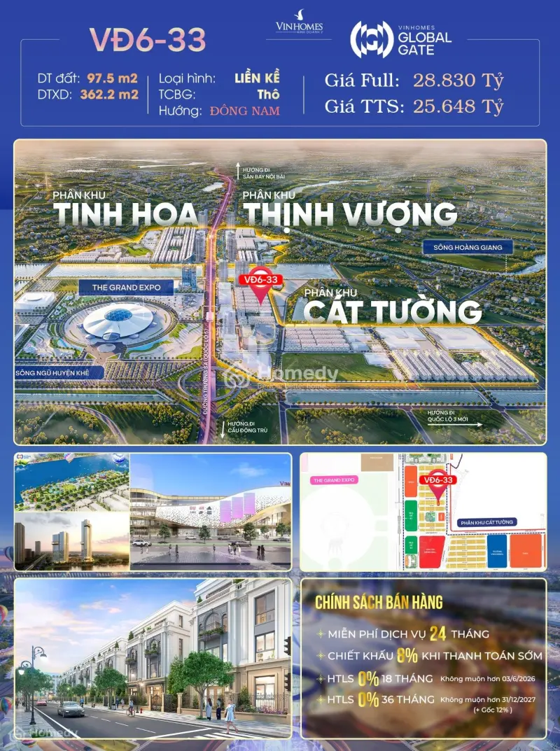 Vinhomes Global Gate Cổ Loa Hn 3.6 Tỷ Cũng Mua Được? Ck Căn Hoàn Thiện 22%? Vay Htls 18-36 Tháng