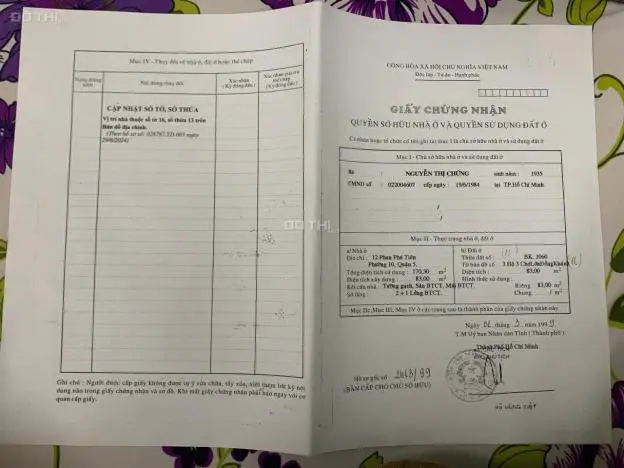 Cc Bán Nhà Mặt Tiền Phan Phú Tiên, Quận 5, 5 Tầng